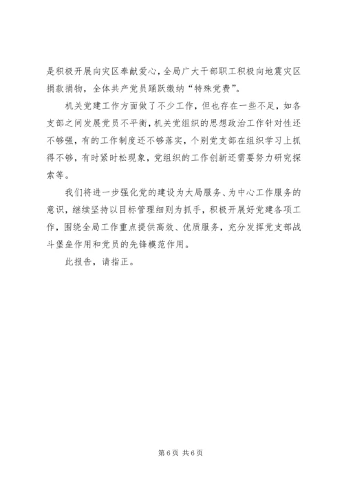 省物价局关于机关党建工作情况的报告.docx