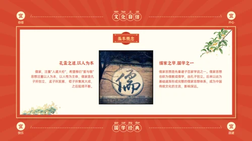 弘扬国学经典传承中华文化醒狮狮子头通用PPT模板