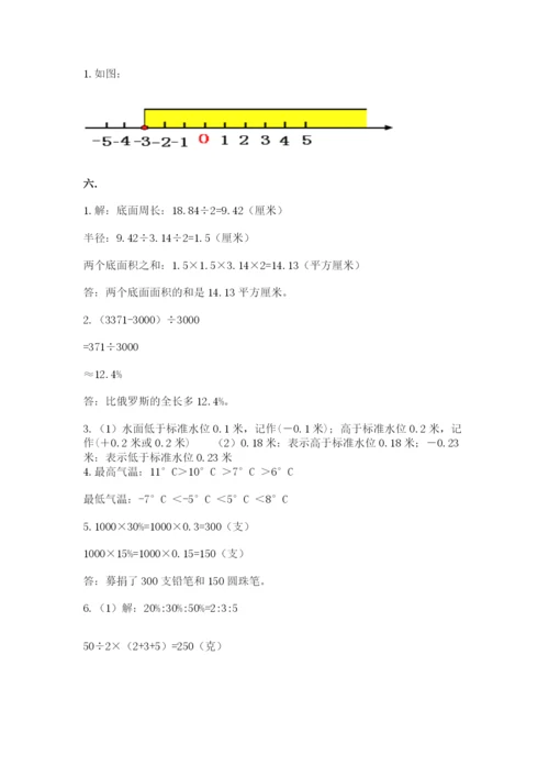 小学数学六年级下册竞赛试题附完整答案（考点梳理）.docx