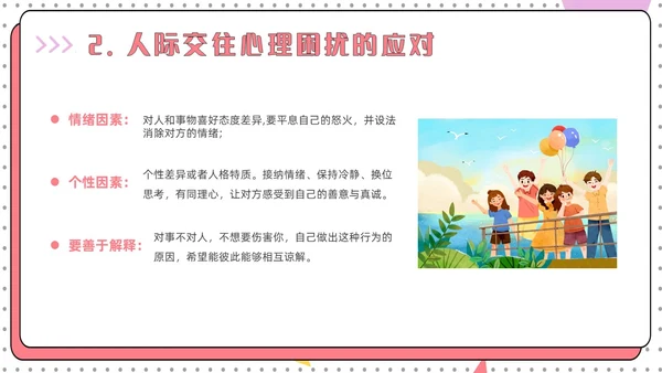红色简约风大学生人际关系的提升认识你真好主题班会