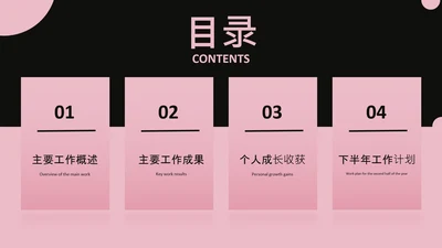 粉色商务风复古目录页