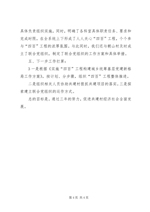 市规划局贯彻落实市委实施“四百”工程的汇报.docx