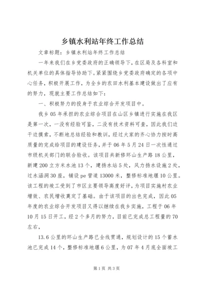 乡镇水利站年终工作总结.docx