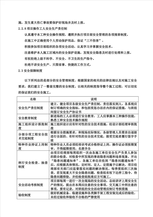 安全作业保障专项方案