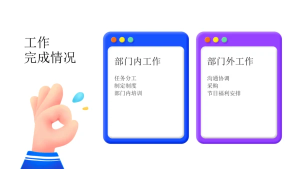 C4D立体3D风工作年度总结汇报通用PPT模板