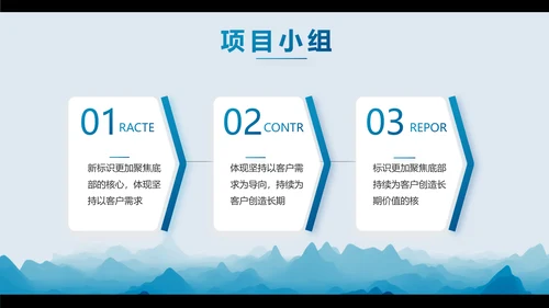 蓝色中国风乡村振兴美丽画卷党建PPT动态模板