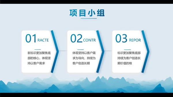 蓝色中国风乡村振兴美丽画卷党建PPT动态模板