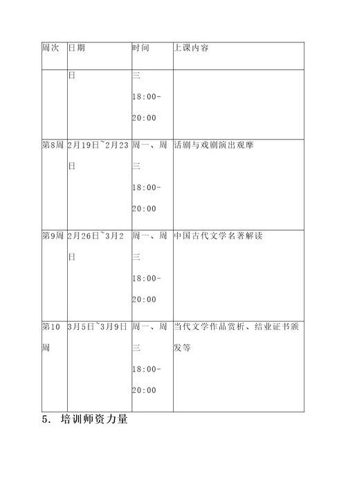 文化馆公益培训班方案