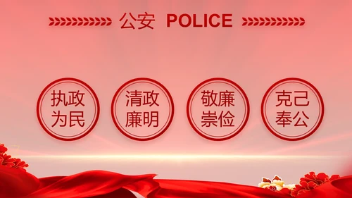大气公安年终工作总结新年计划PPT