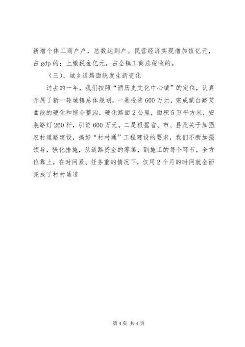 乡镇年终工作总结表彰大会上的致辞.docx