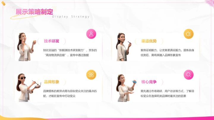 粉色创意风品牌形象宣传展示全案规划PPT模板