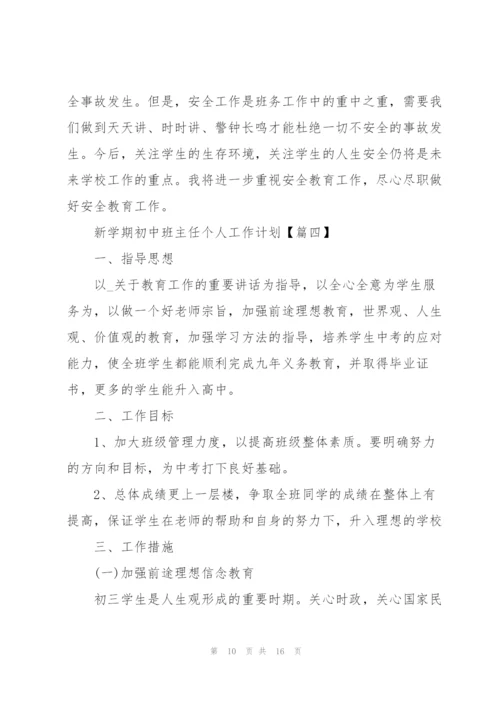 2022年新学期初中班主任个人工作计划模板.docx