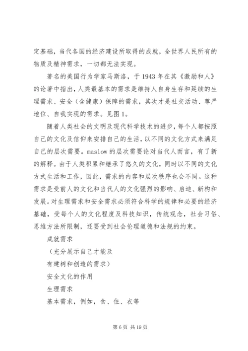 倡导和弘扬安全文化思考.docx