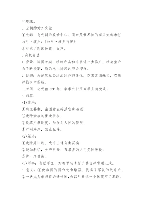 中考历史必背知识点归纳总结.docx