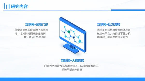 蓝色简约研究报告PPT模板