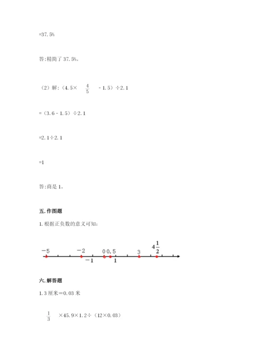 小学六年级下册数学期末卷精品及答案.docx