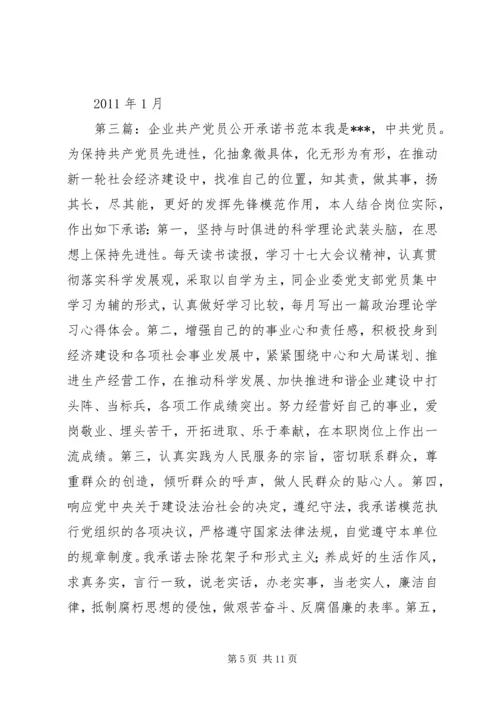 公开承诺书范本 (2).docx