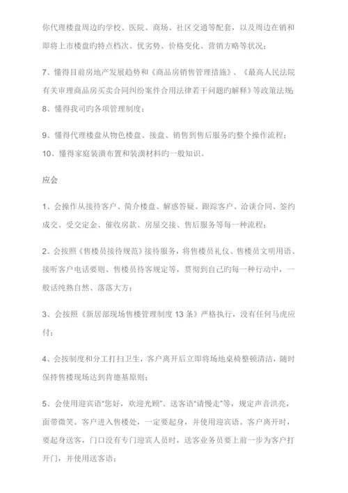 房地产销售人员工作标准流程.docx