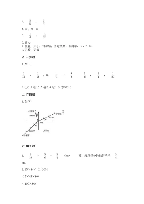 小学数学六年级上册期末测试卷含完整答案（全优）.docx