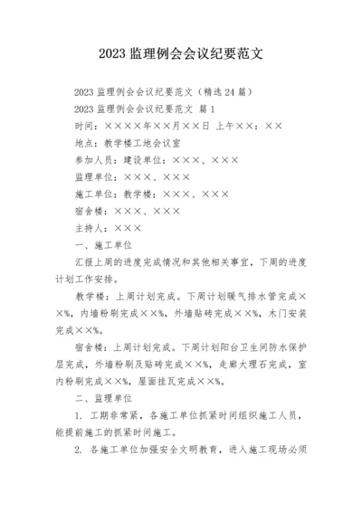 2023监理例会会议纪要范文_1.docx