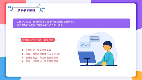 扁平插画风格 员工行为规范 员工廉洁行为规范培训PPT