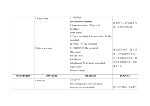 Unit 6 We like our school   A Story time单元整体教学设计