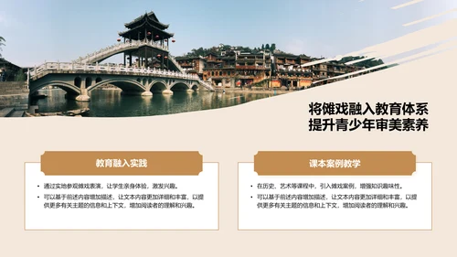 橙色复古风傩戏艺术的保护与发展PPT模板