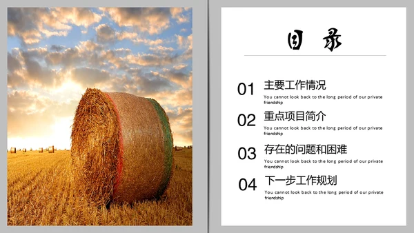 大粮仓粮食丰秋通用PPT模板