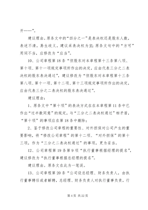 关于公司章程的法律意见书.docx