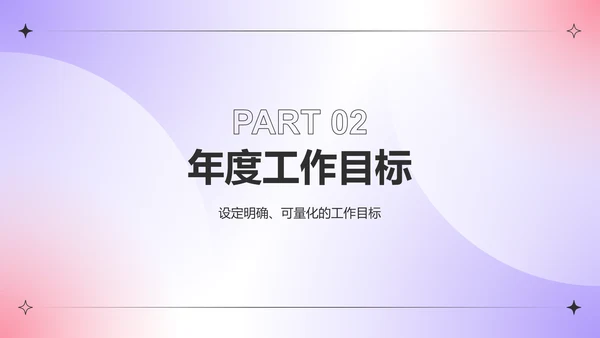 紫色渐变风新年工作计划PPT模板