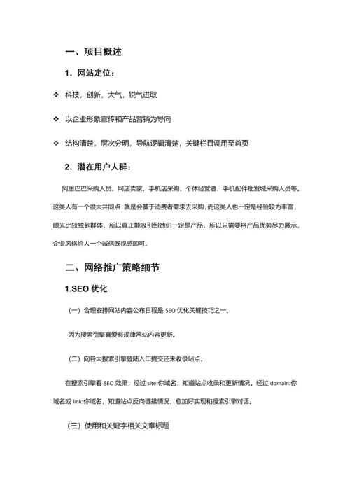 网站推广专项方案.docx
