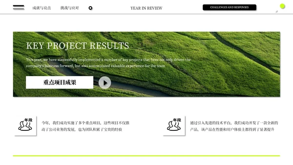 黑绿简约高级感年中总结通用PPT模板