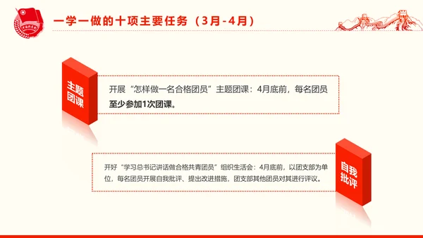 共青团一学一做学习PPT五四青年节完整版