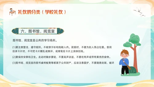 橙色国潮小学生文明礼仪PPT模板宣传PPT动态PPT