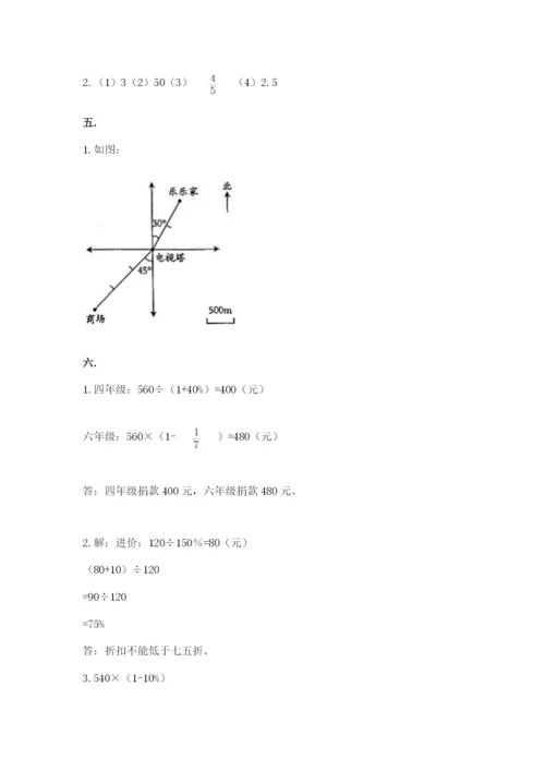 北京海淀区小升初数学试卷附答案（a卷）.docx