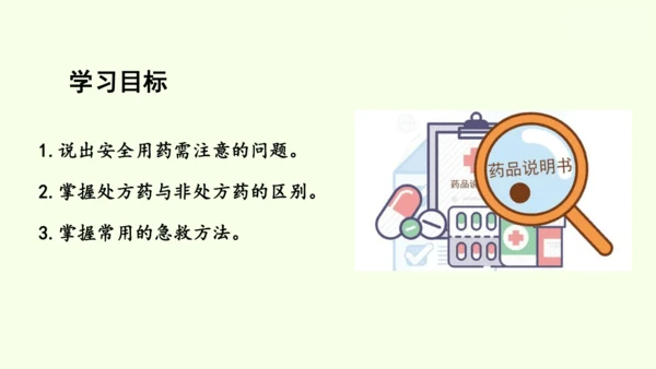 8.2用药与急救-八年级生物人教版下学期同步精品课件(共38张PPT)