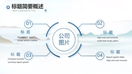 蓝色中国风春天春季旅游电子相册PPT