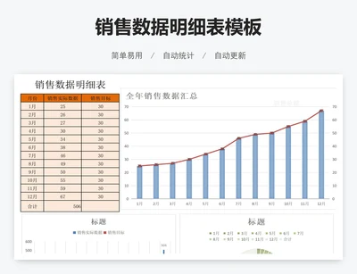 销售数据明细表模板