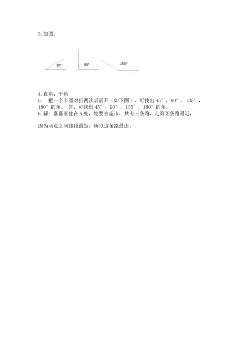 北京版四年级上册数学第四单元 线与角 测试卷精品（名校卷）.docx