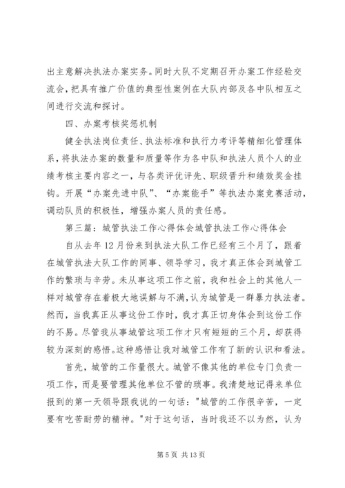 城管执法工作心得体会(精选多篇).docx