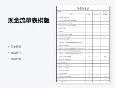 现金流量表模版