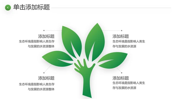 绿色环境整治环保生态文明城市PPT模板