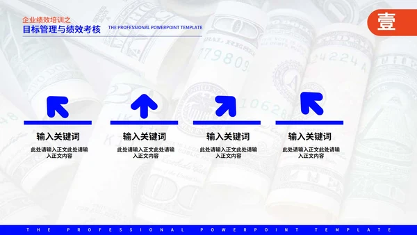 蓝色商务风企业管理培训PPT模板