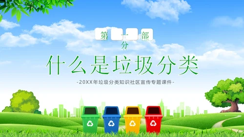垃圾分类知识社区宣讲专题培训PPT课件