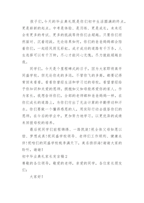 初中毕业典礼家长发言稿.docx