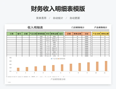 财务收入明细表模版