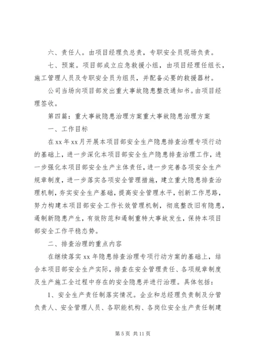 重大事故安全隐患治理方案.docx
