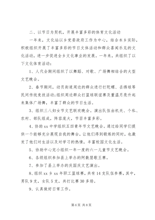 乡镇文化工作个人总结.docx