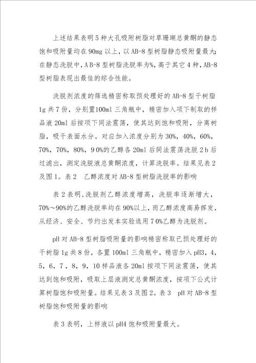 大孔吸附树脂分离纯化草珊瑚总黄酮的工艺研究