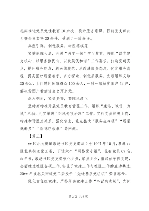 优秀支部简要事迹5篇.docx